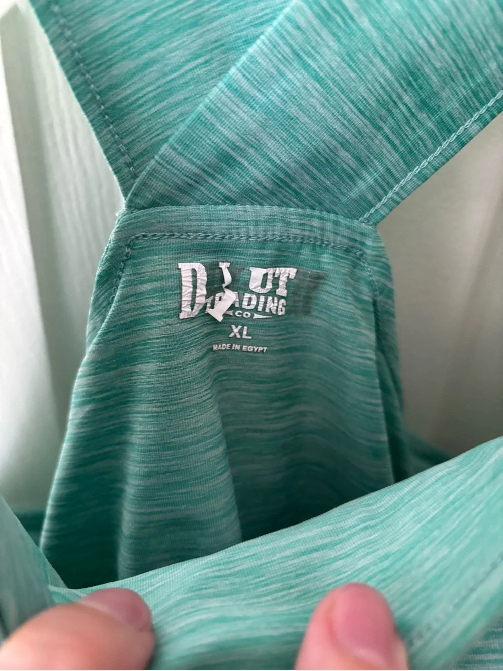 Duluth Trading Co Mint Green Cross-Back Tank with Built in Bra
